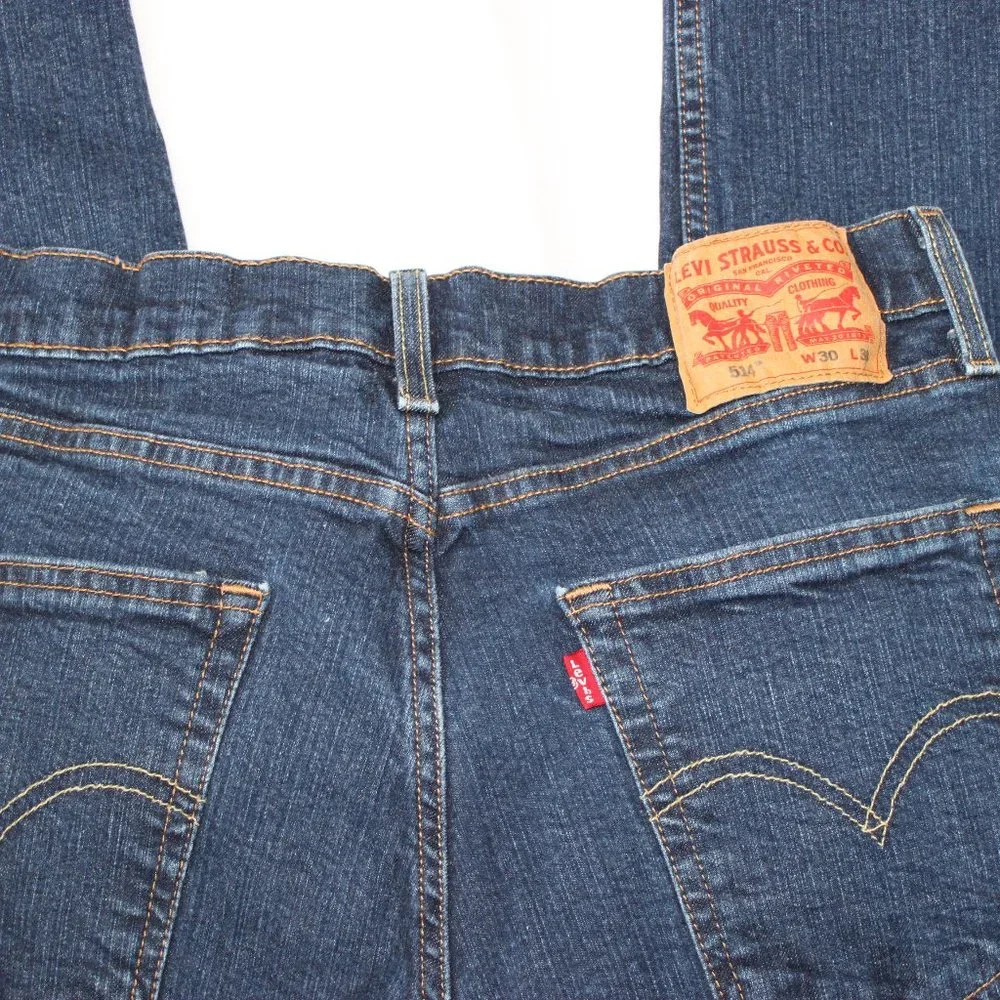 Levi Strauss & Co 514 Medium Wash Straight Leg Jeans 30w x 30l (NWOT) - Picture 2 of 16